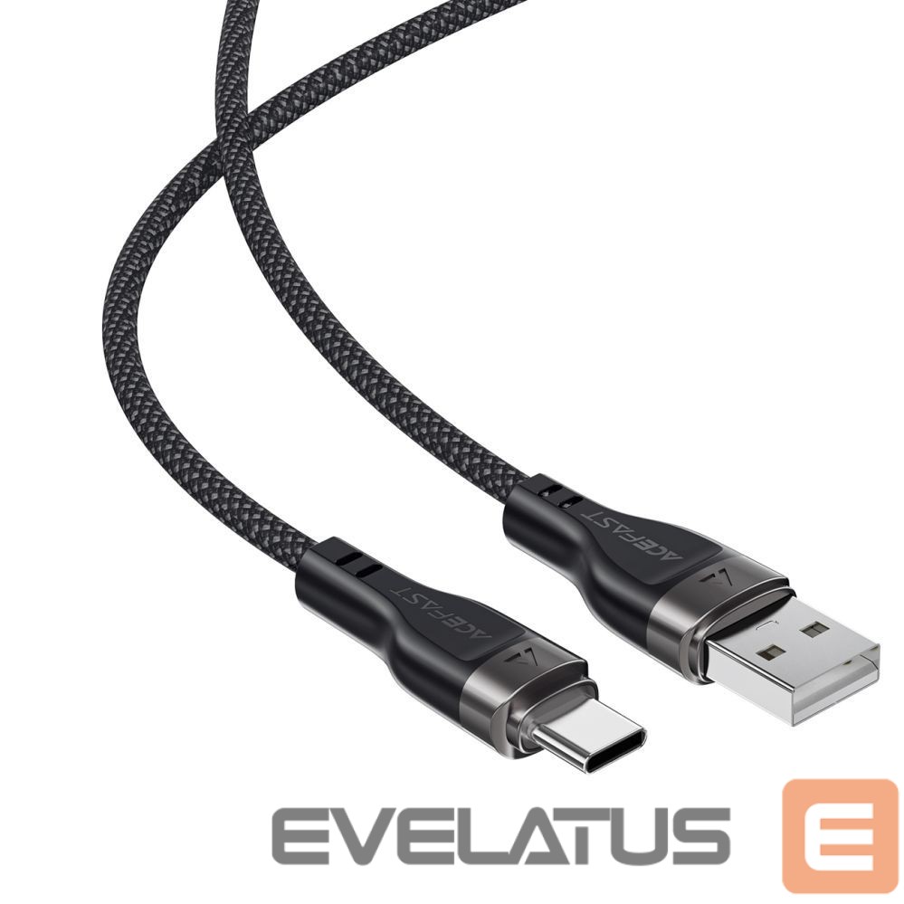 Cable Acefast Acefast C11-04 USB-A - USB-C 3A Cable 1.2m Magnetic Braid - Black