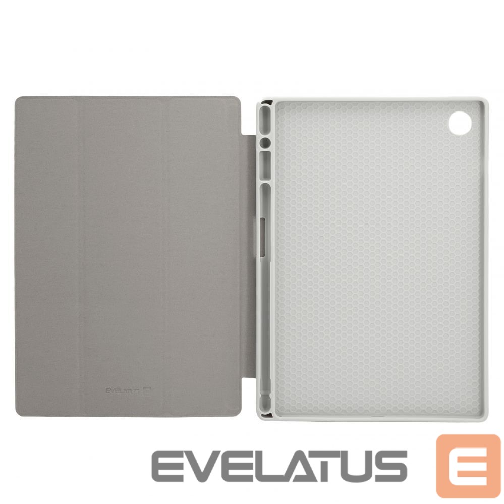 Book case Evelatus Galaxy Tab A8 10.5 (2021) with imitate microfiber inside Silver