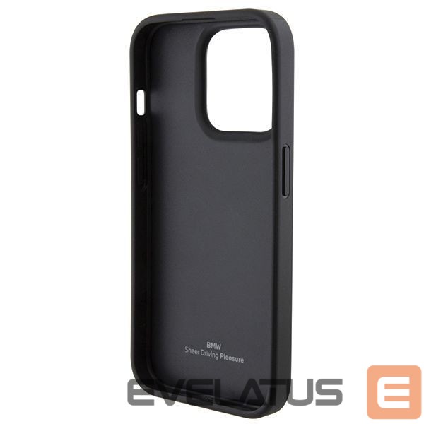Back panel cover BMW BMW Leather Blue Dots iPhone 15 Pro Max Case - Black