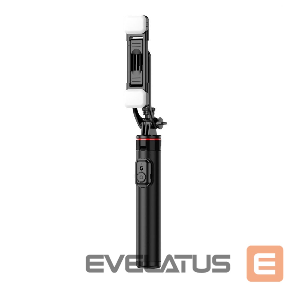Camera accessory Hurtel Selfie stick WC12YDS 1.3m aluminum alloy telescopic tripod with dual lamp and phone holder - black