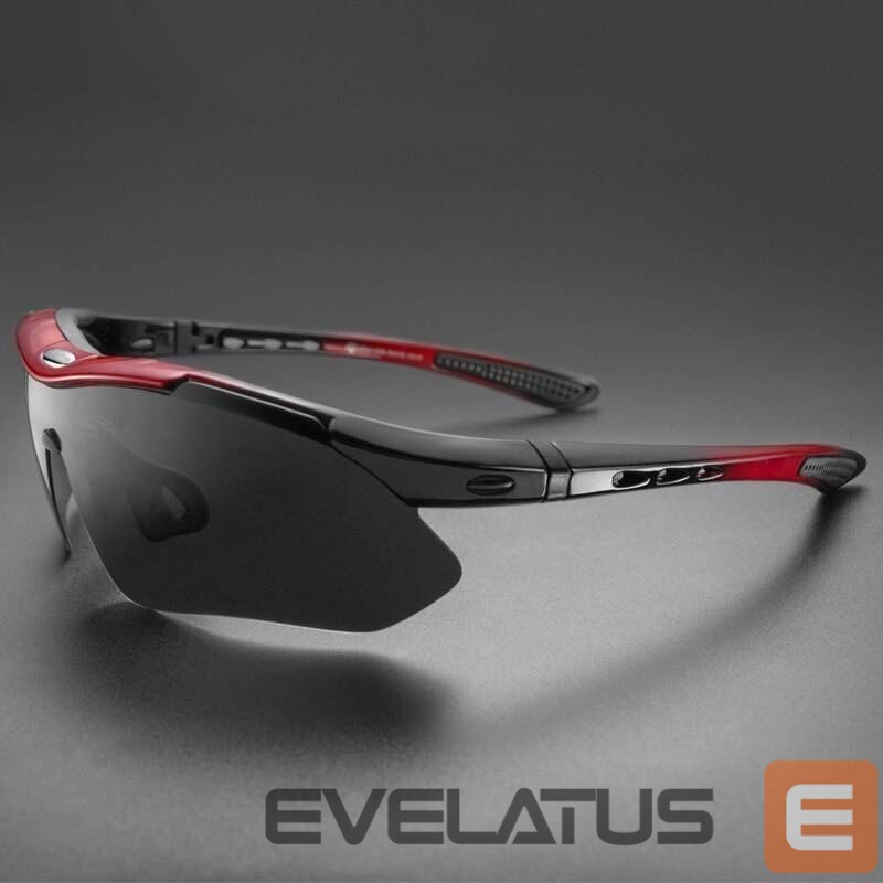 Bicycle accessory Rockbros Rockbros 10001 polarizing cycling glasses - black and red