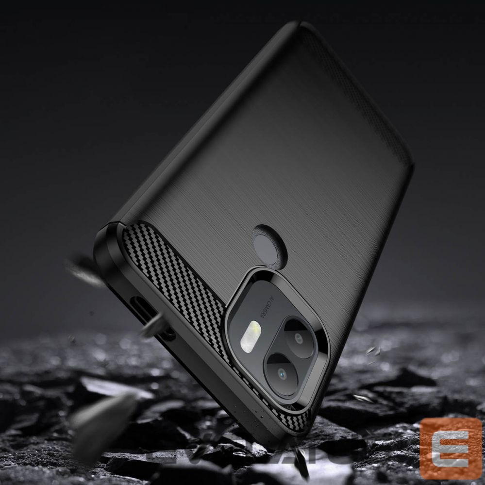 Back panel cover Hurtel Carbon Case case for Xiaomi Redmi A1+ flexible silicone carbon cover black
