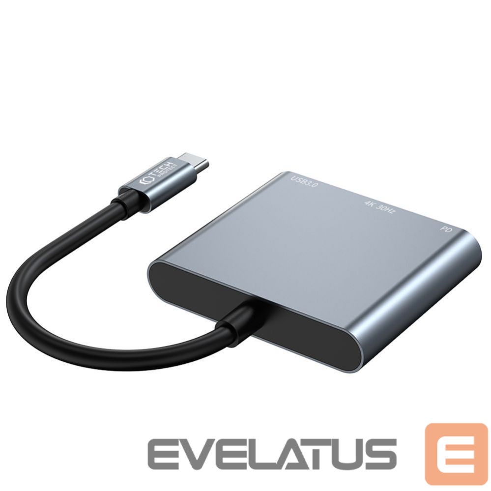 Other Computer Accessory Tech-Protect HUB Tech-Protect V1 3in1 USB-C - USB-A 3.0 / USB-C PD 100W / HDMI 4K 30Hz - gray