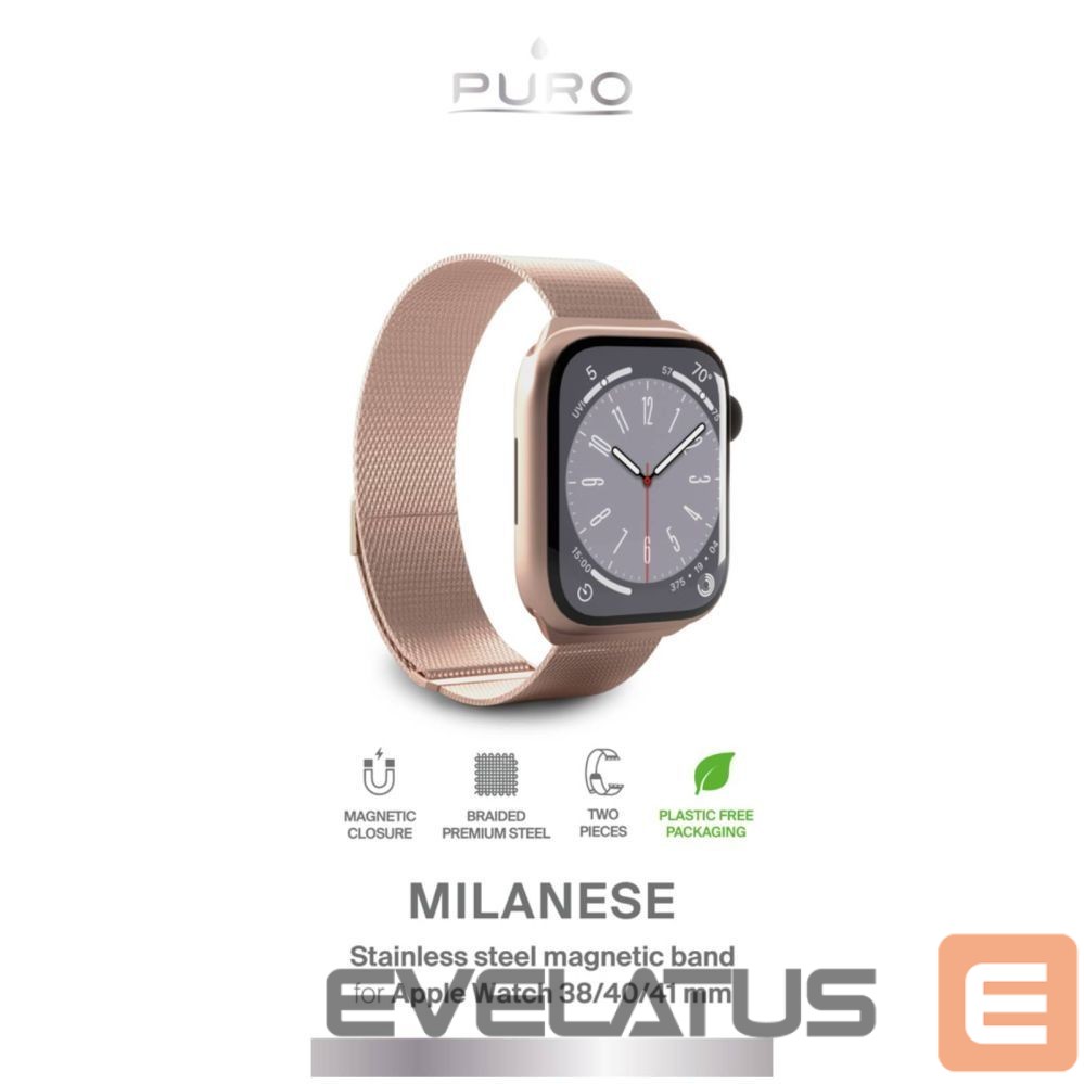Strap Puro Puro Milanese Stainless Steel Apple Watch Band 38/40/41mm - Pink
