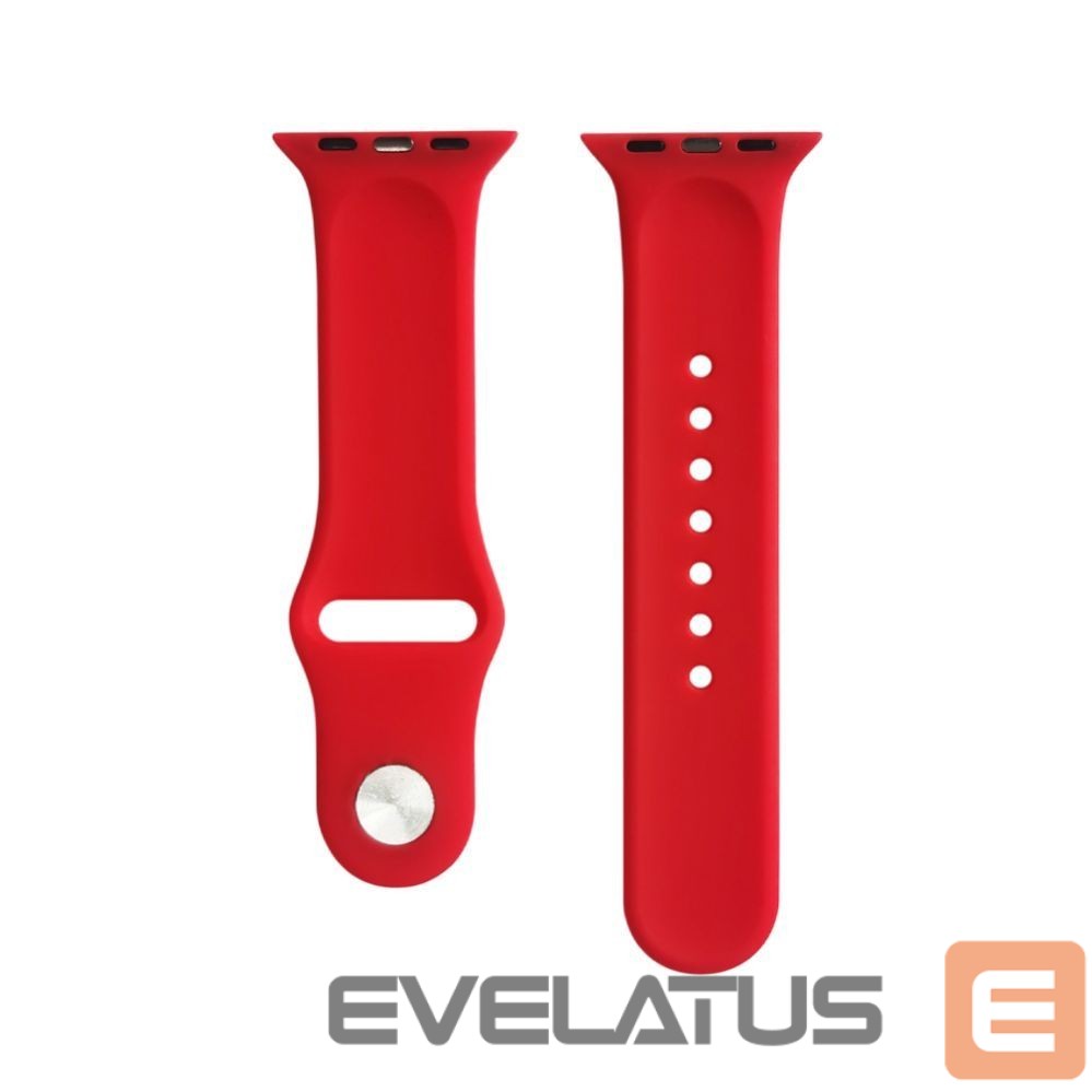Strap Evelatus Evelatus Watch Apple Watch 42/44/45mm Silicone Loop Watch Straps (S/M 110mm) Red