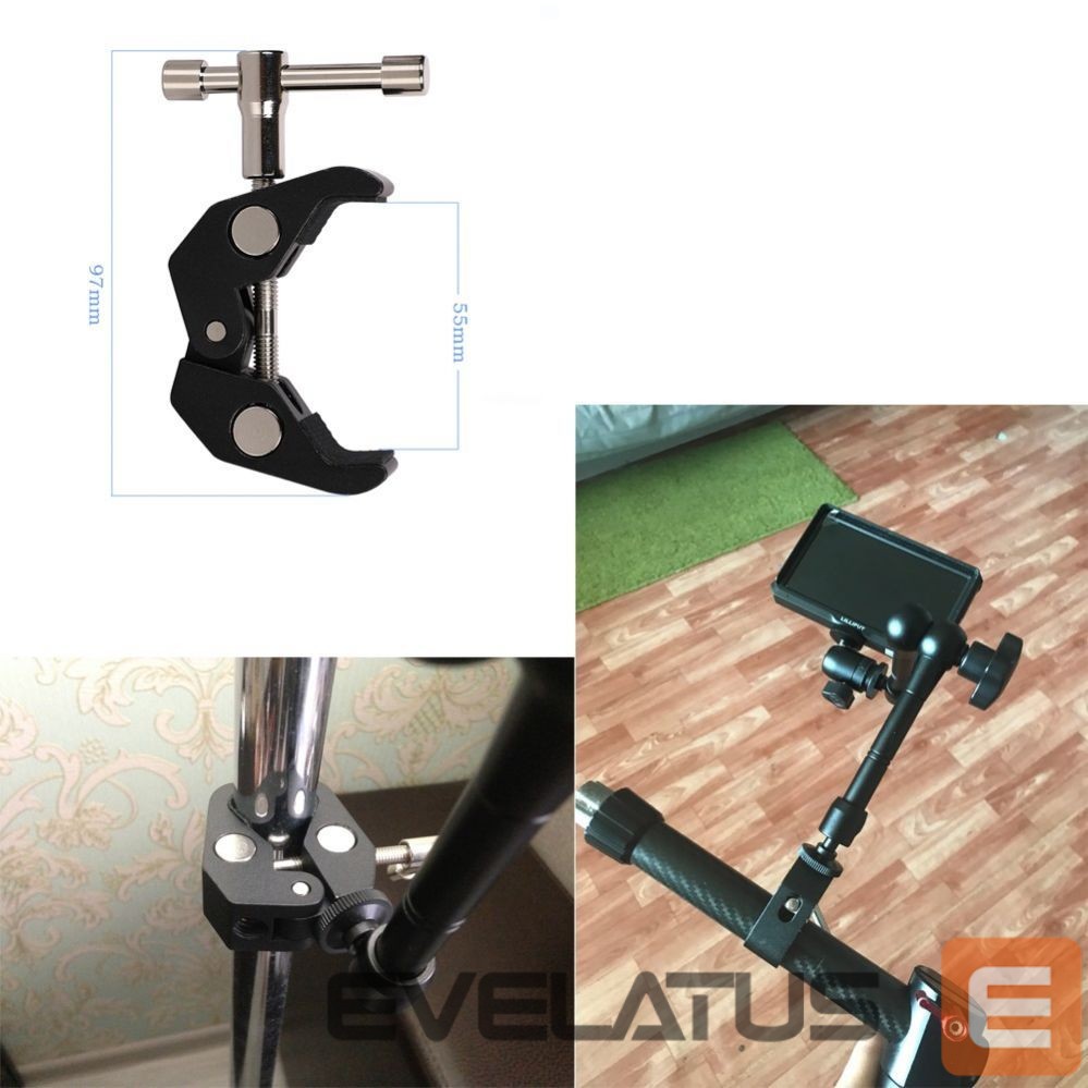 Camera accessory Hurtel Clamp holder for camera, camera, microphone