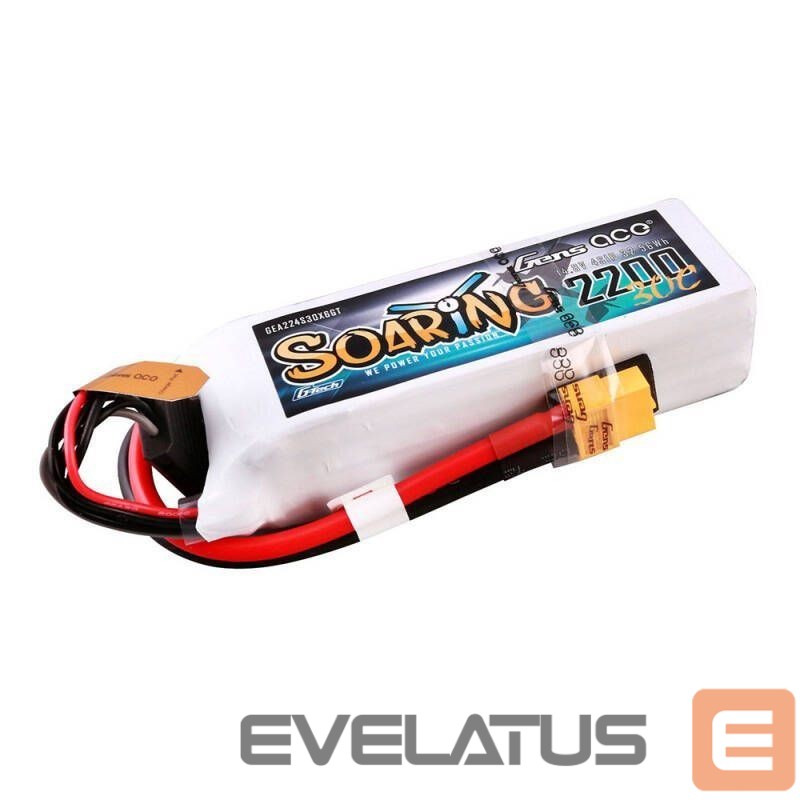 Server - Other Accessories Gens ace Gens ace G-Tech Soaring 2200mAh 14.8V 30C 4S1P Lipo Battery Pack with XT60 plug