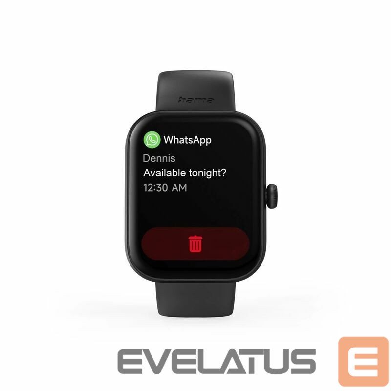 Smart watches Hama 5000 Smart Watch, Phone Function, Sleep Analysis, Waterproof, 1.65 Black