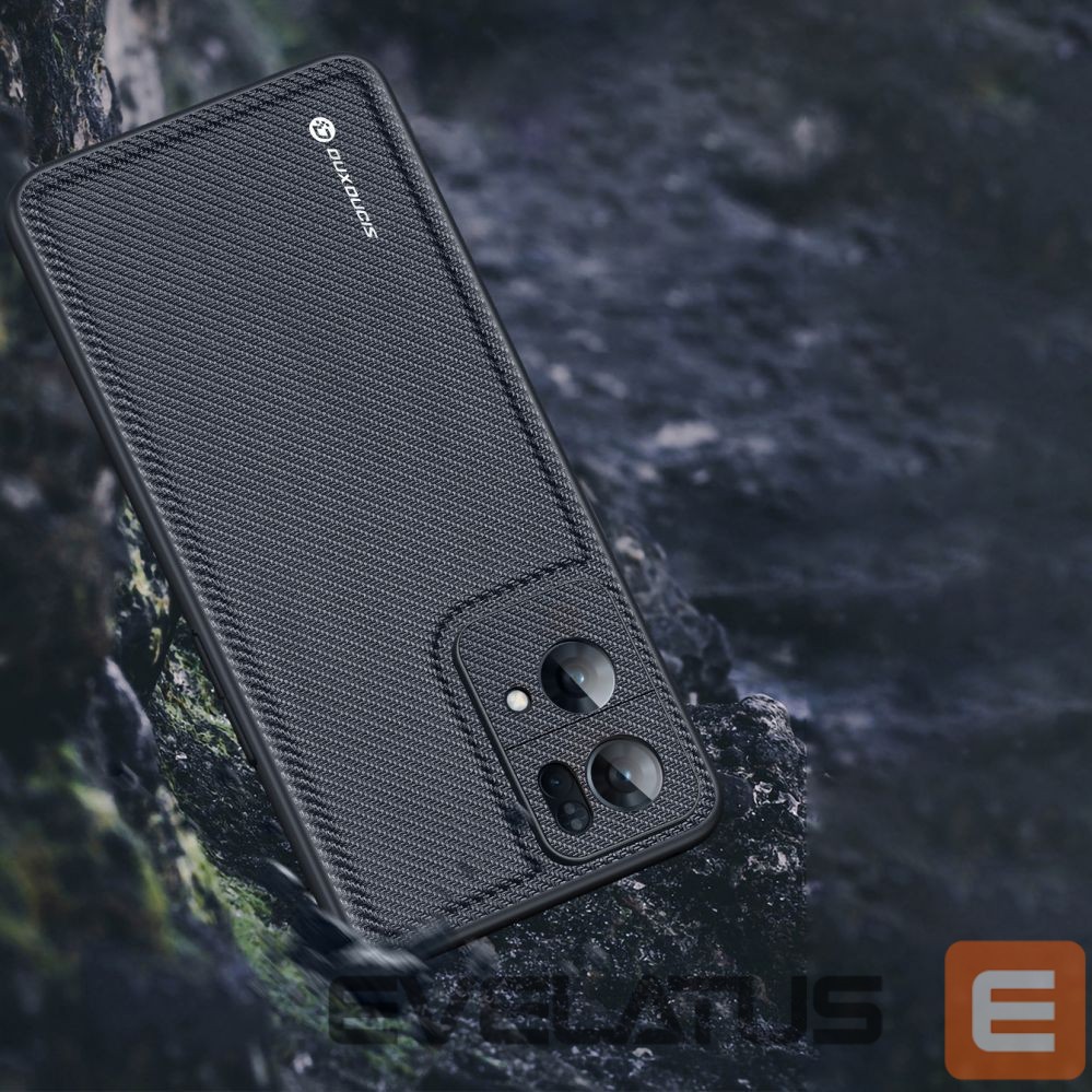 Back panel cover Dux Ducis Dux Ducis Fino case cover covered with nylon material Oppo Reno7 Pro 5G black