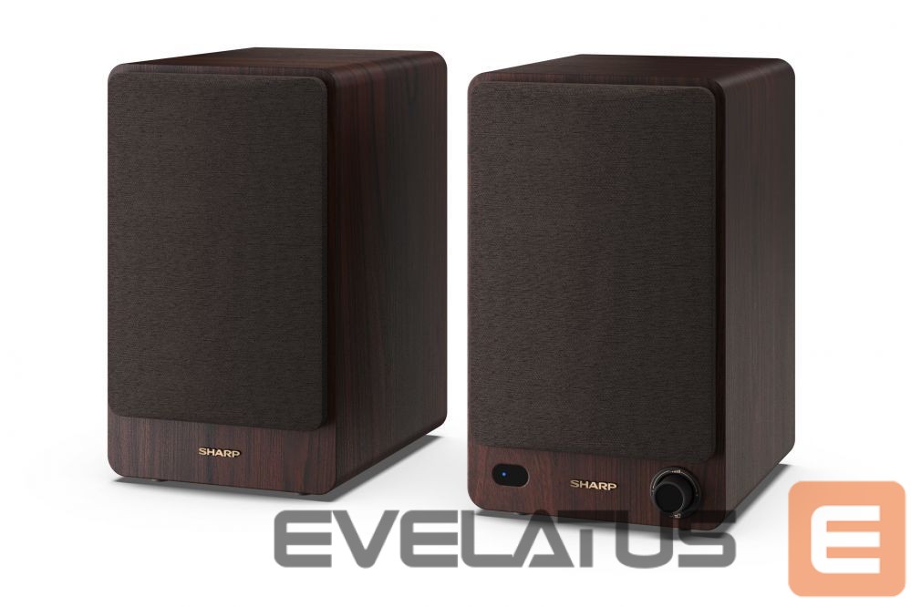 Speakers Sharp CP-SS30 Bookshelf Speakers, Brown