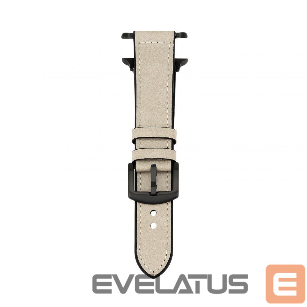Strap Connect Watch 38/40/41mm Silicone patch Leather Watch Strap (132mm M/L) White