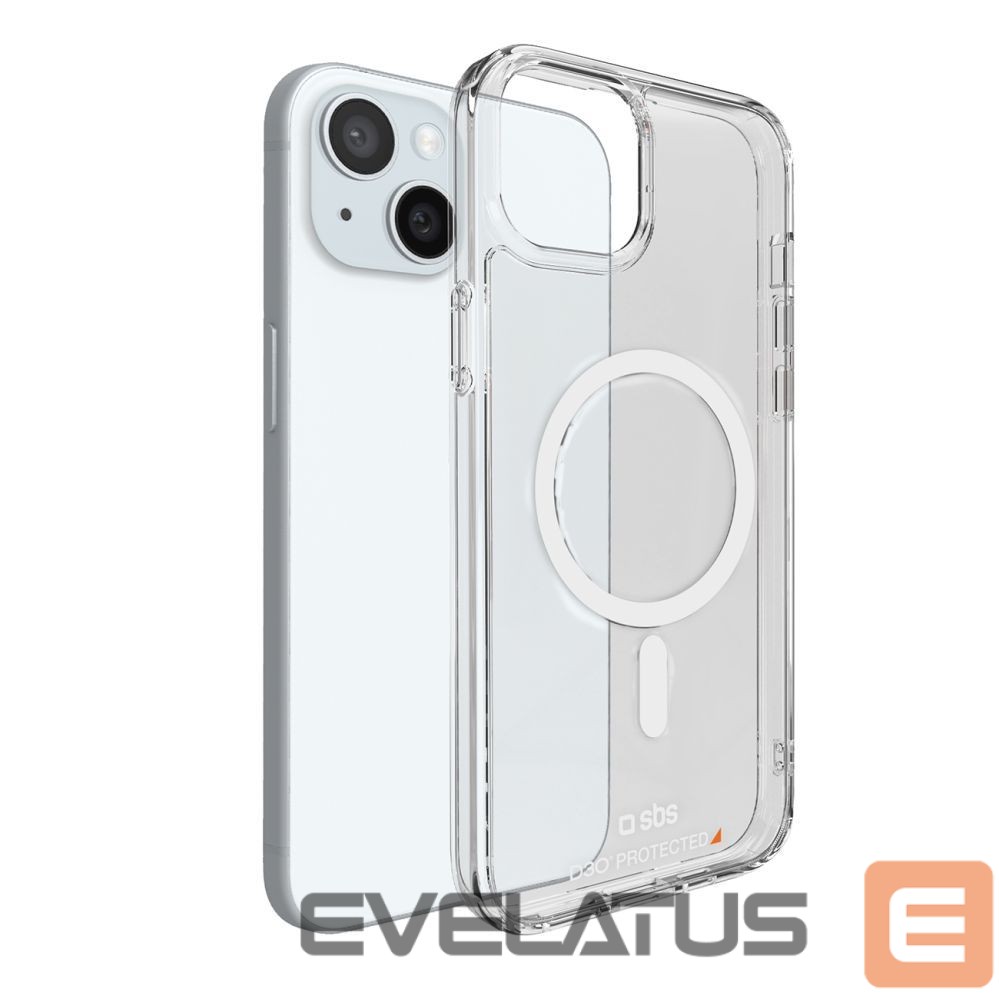 Back panel cover SBS SBS D3O MagSafe Case for iPhone 14 / 13 - Transparent