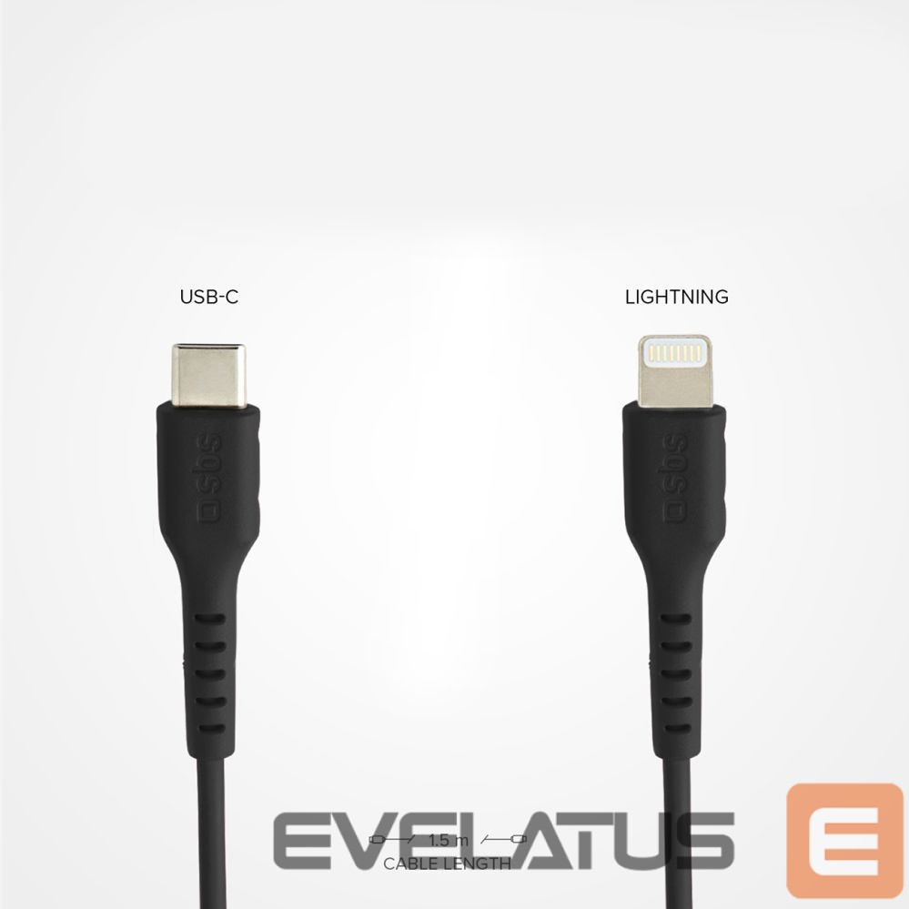 Cable SBS SBS TECABLELIGTC1K USB-C - Lightning cable 1m - black