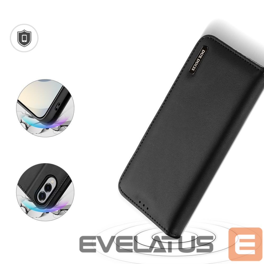 Back panel cover Dux Ducis Dux Ducis Hivo Samsung Galaxy S25 Edge Case with Flip and RFID Protection - Black