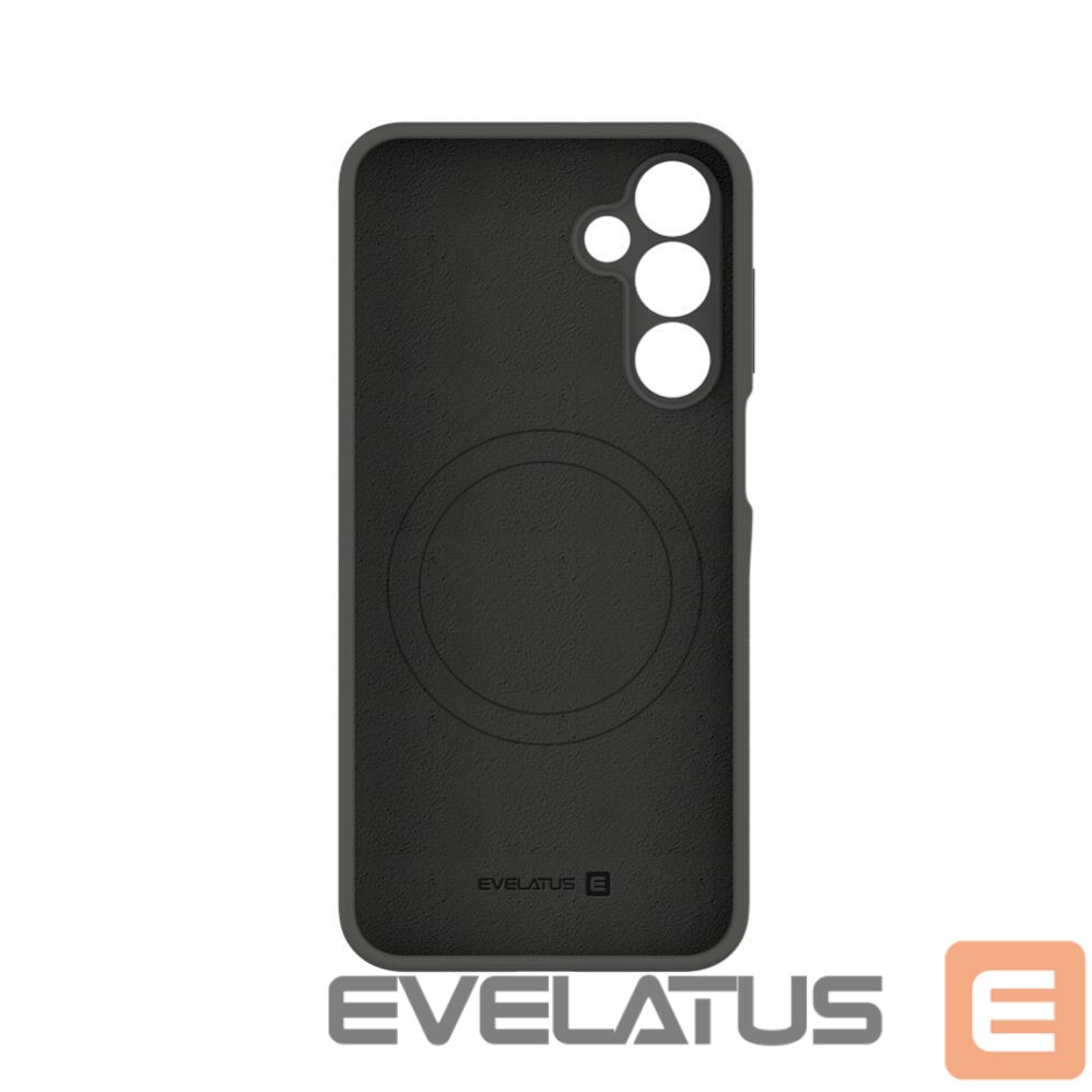 Back panel cover Evelatus Samsung Galaxy A16 Premium Magnetic Soft Touch Silicone Case Dark Grey