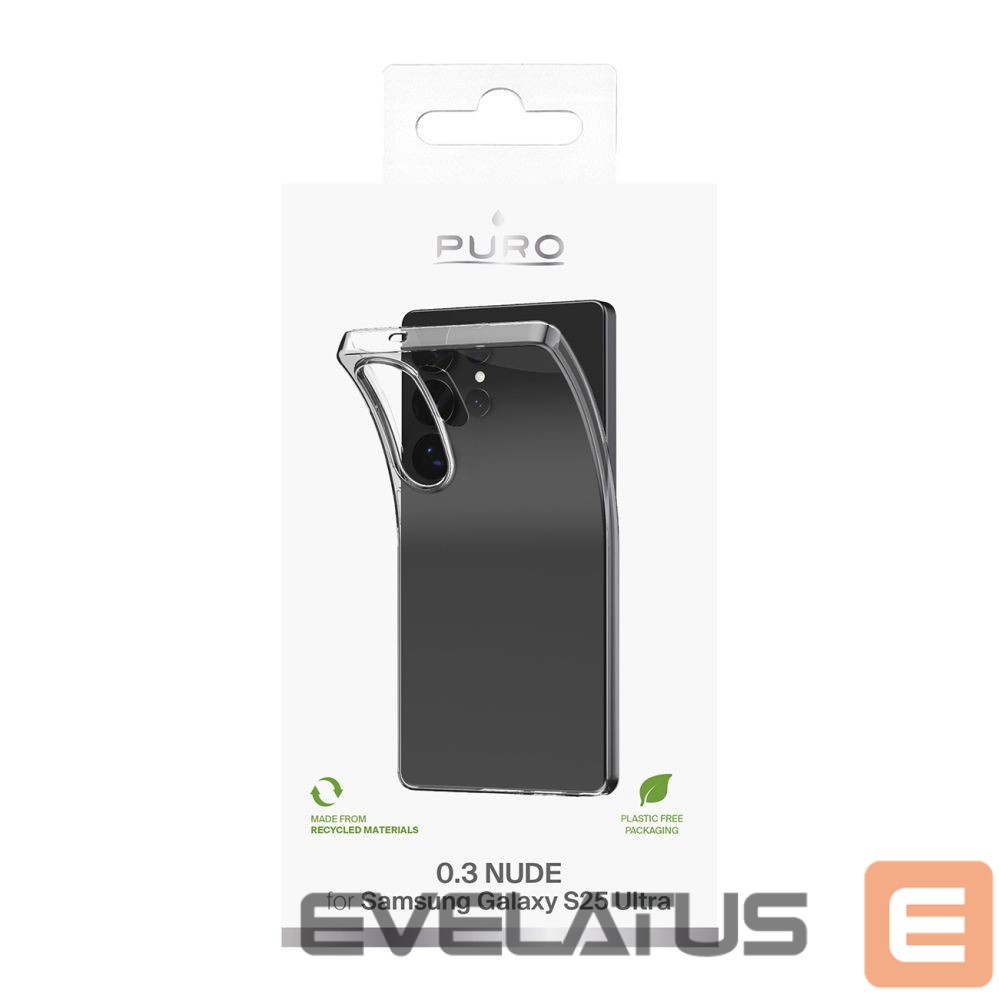 Back panel cover Puro Silicone Case Puro 03 Nude for Samsung Galaxy S25 Ultra - Transparent