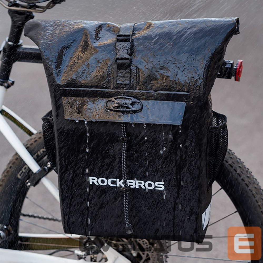 Bicycle accessory Rockbros Rockbros Bike Bag with Backpack Function, Waterproof, with Helmet Attachment 18l - Black