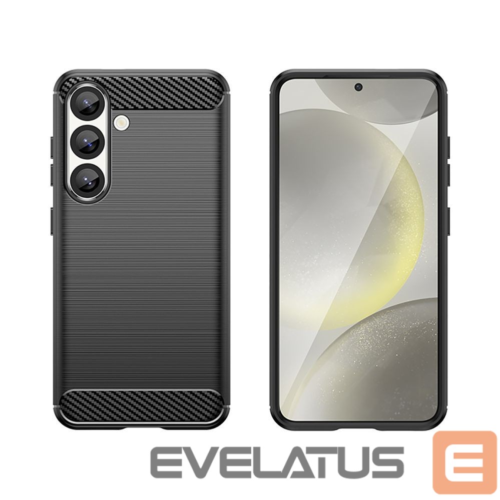 Back panel cover Hurtel Carbon Case for Samsung Galaxy S25 Edge - Black