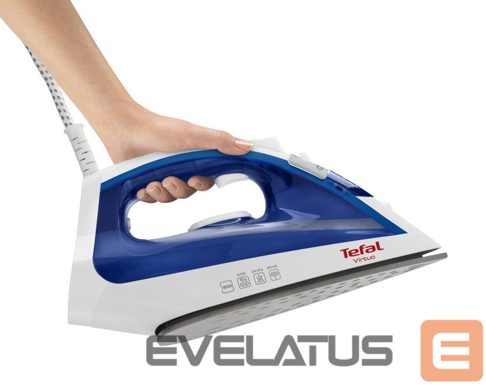 Iron TEFAL Virtuo FV1711 Ferro a vapore Durilium 1800W Viola, Bianco ferro da stiro