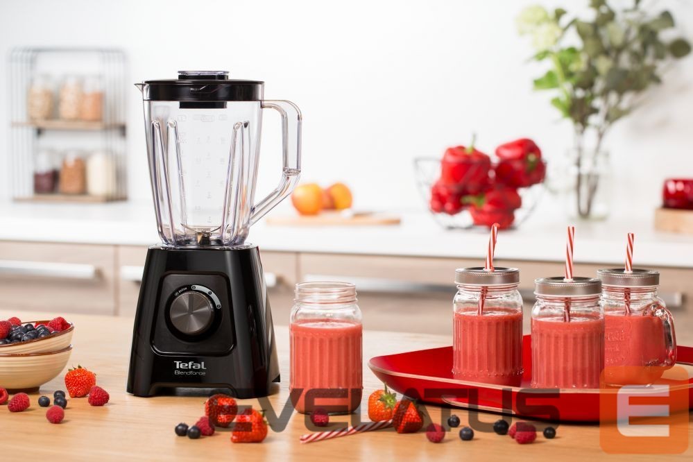 Mixers and blenders TEFAL Blender BL420838 BlendForce Tabletop, 600 W, Jar material Plastic, Jar capacity 1.25 L, Ice crushing, Black