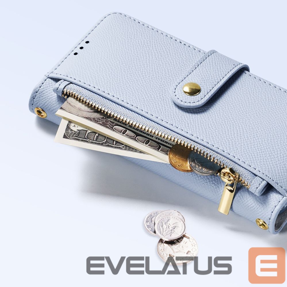 Back panel cover Dux Ducis Dux Ducis Lawa iPhone 16 Pro Leather Case with Detachable Magnetic Wallet - Blue