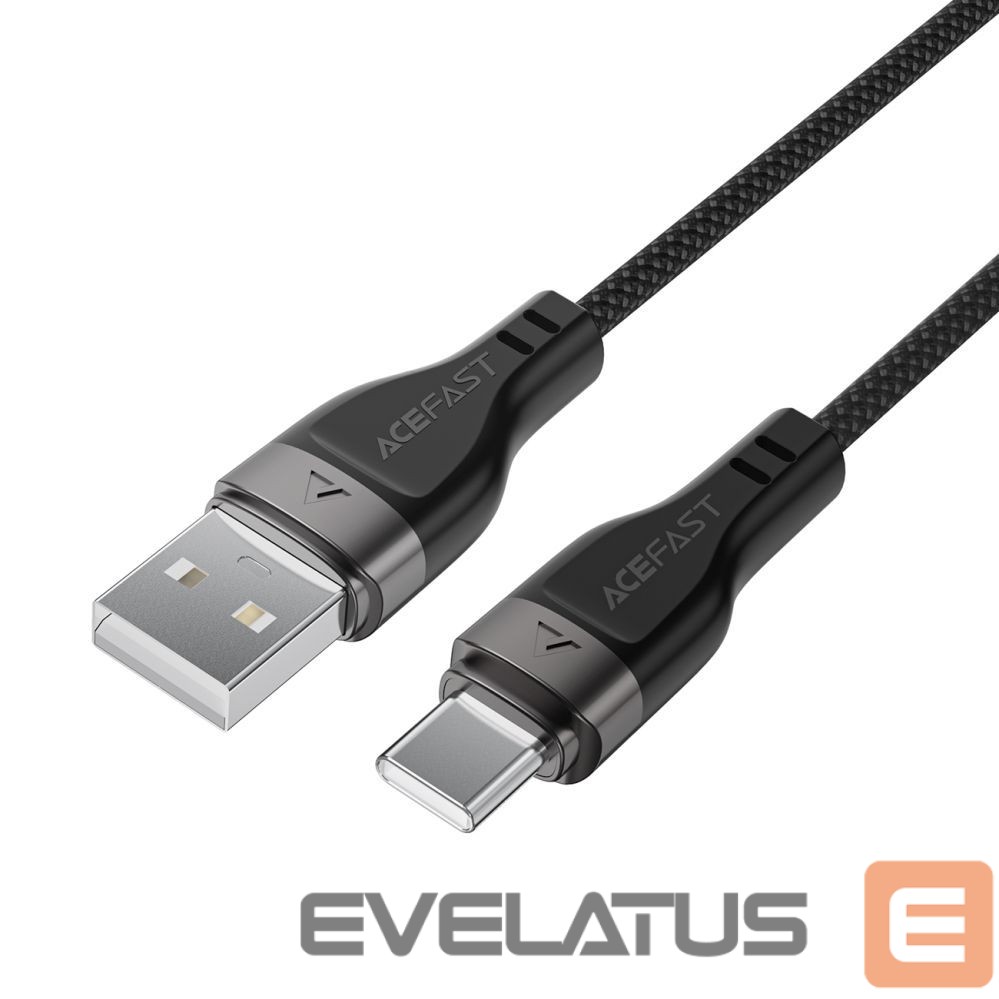 Cable Acefast Acefast C11-04 USB-A - USB-C 3A Cable 1.2m Magnetic Braid - Black