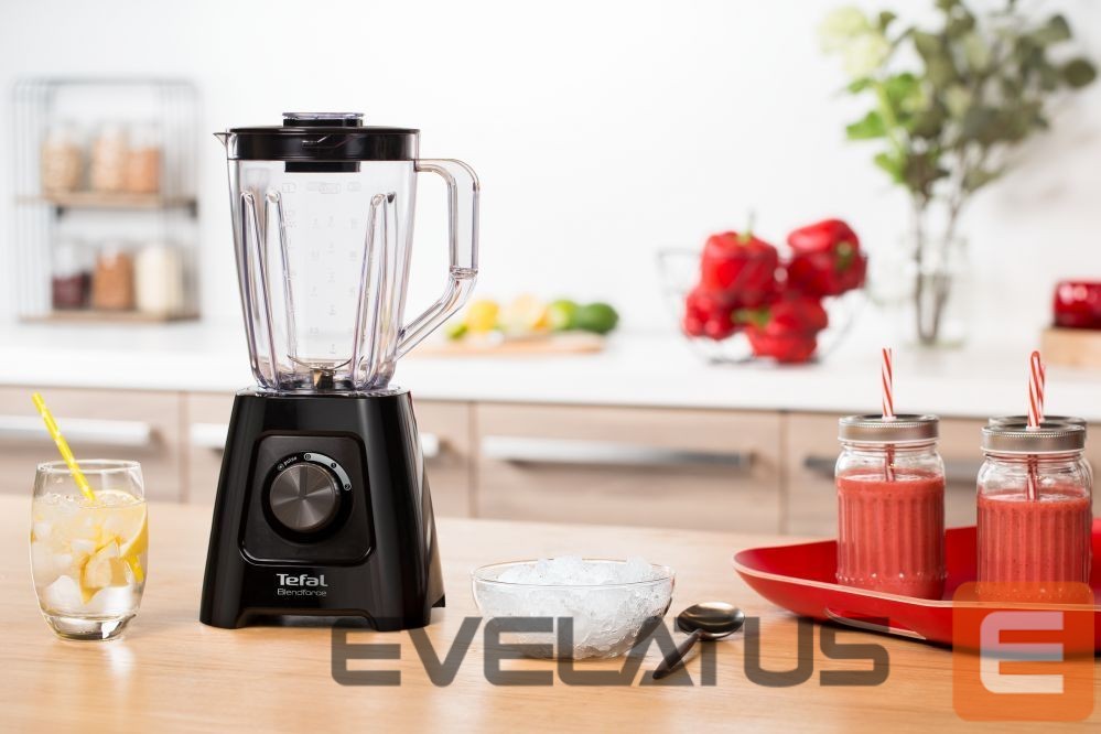 Mixers and blenders TEFAL Blender BL420838 BlendForce Tabletop, 600 W, Jar material Plastic, Jar capacity 1.25 L, Ice crushing, Black
