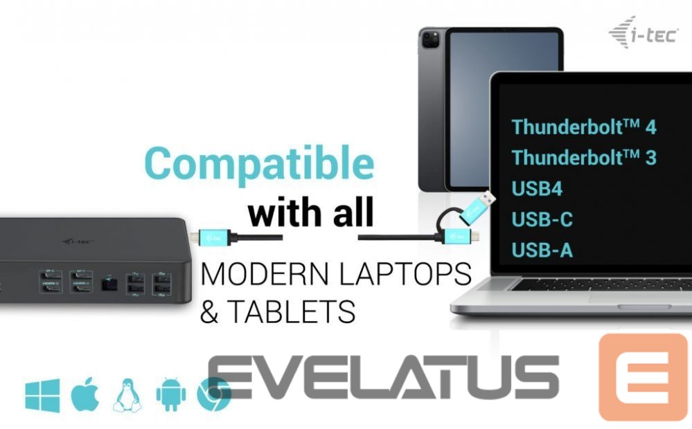 Computer accessories I-TEC I-TEC USB3.0/USB-C/TB 2x4K Pro Dock