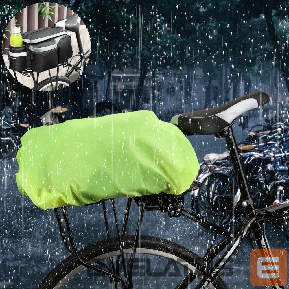 Bicycle accessory Wozinsky Wozinsky Universal Waterproof Rain Cover for Bike Pannier Bag or Backpack green (WBB5YW)