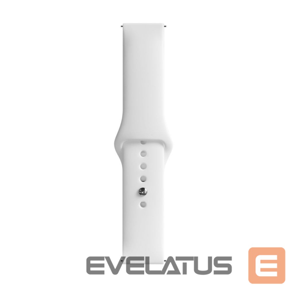 Strap Evelatus Evelatus Watch 22mm Silicone Loop Watch Straps (S/M 110mm) White