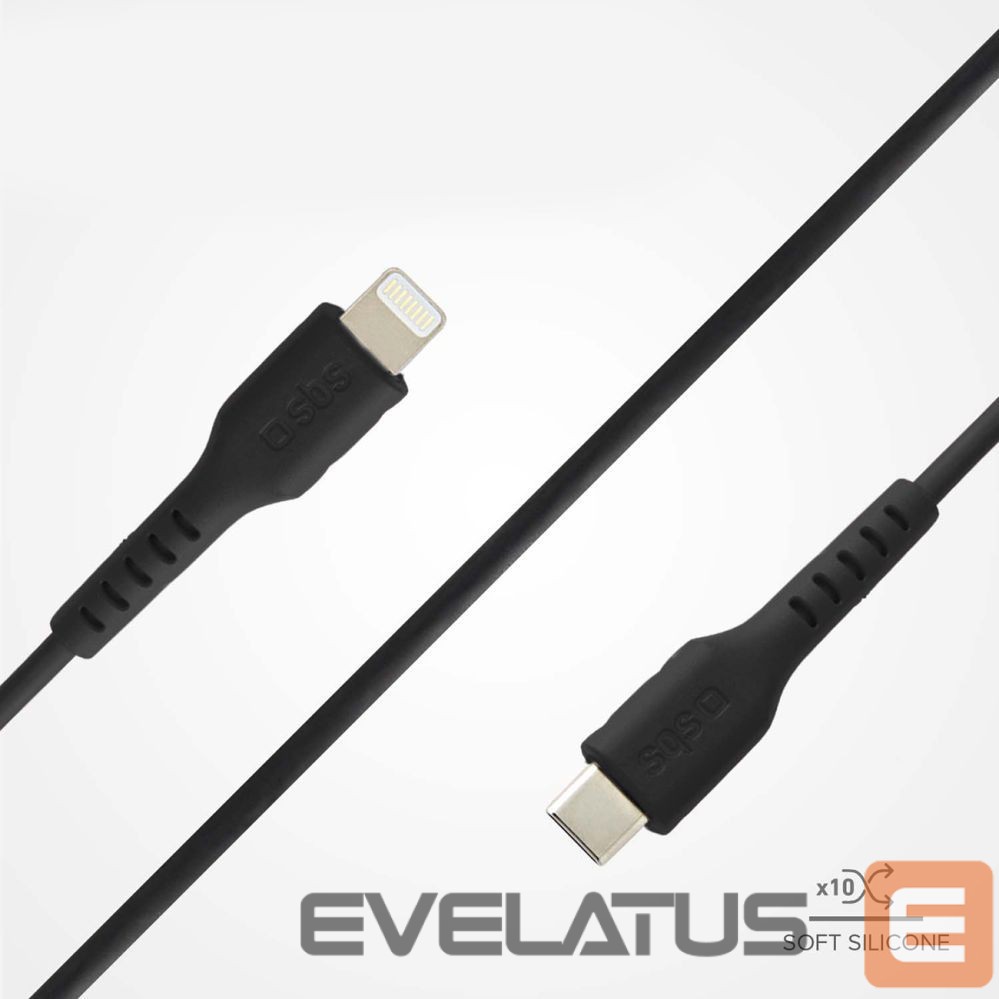 Cable SBS SBS TECABLELIGTC1K USB-C - Lightning cable 1m - black