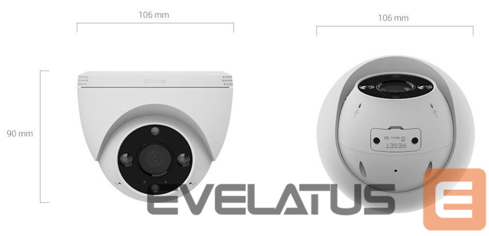 IP-kamera EZVIZ Ezviz H4 CS-H4 3MP 2K Outdoor IP67 Smart Home security camera MicroSD / Night vision White