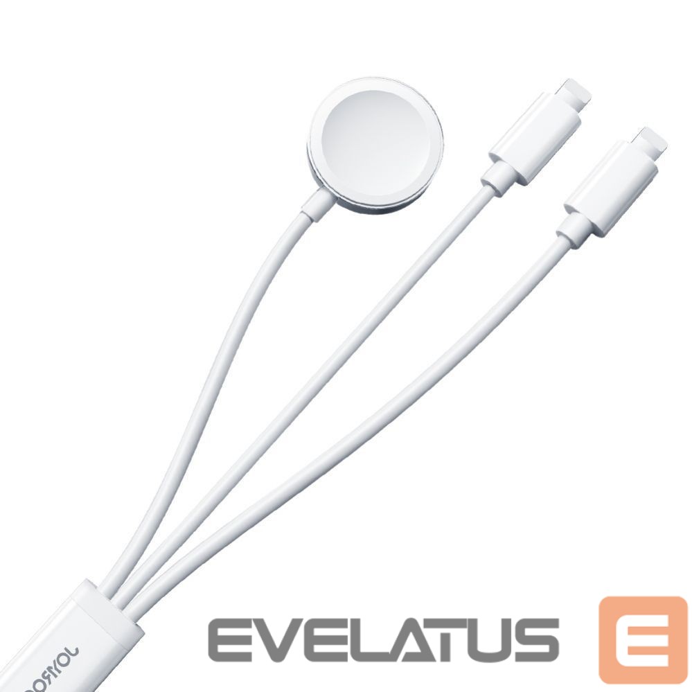 Strap Joyroom Joyroom S-IW007 3-in-1 cable USB-A magnetic charger - Lightning 1.2m - white