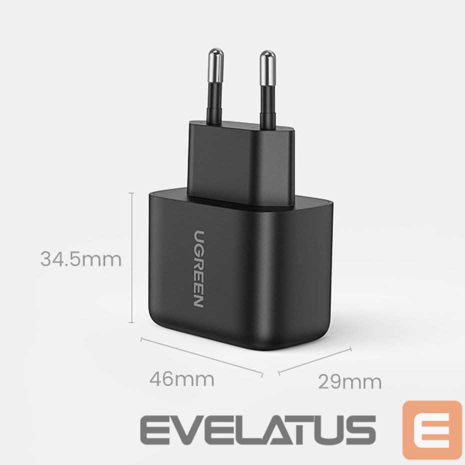 Adapter Ugreen USB Type C charger 25W Power Delivery + USB Type C cable 2m (50581) Black