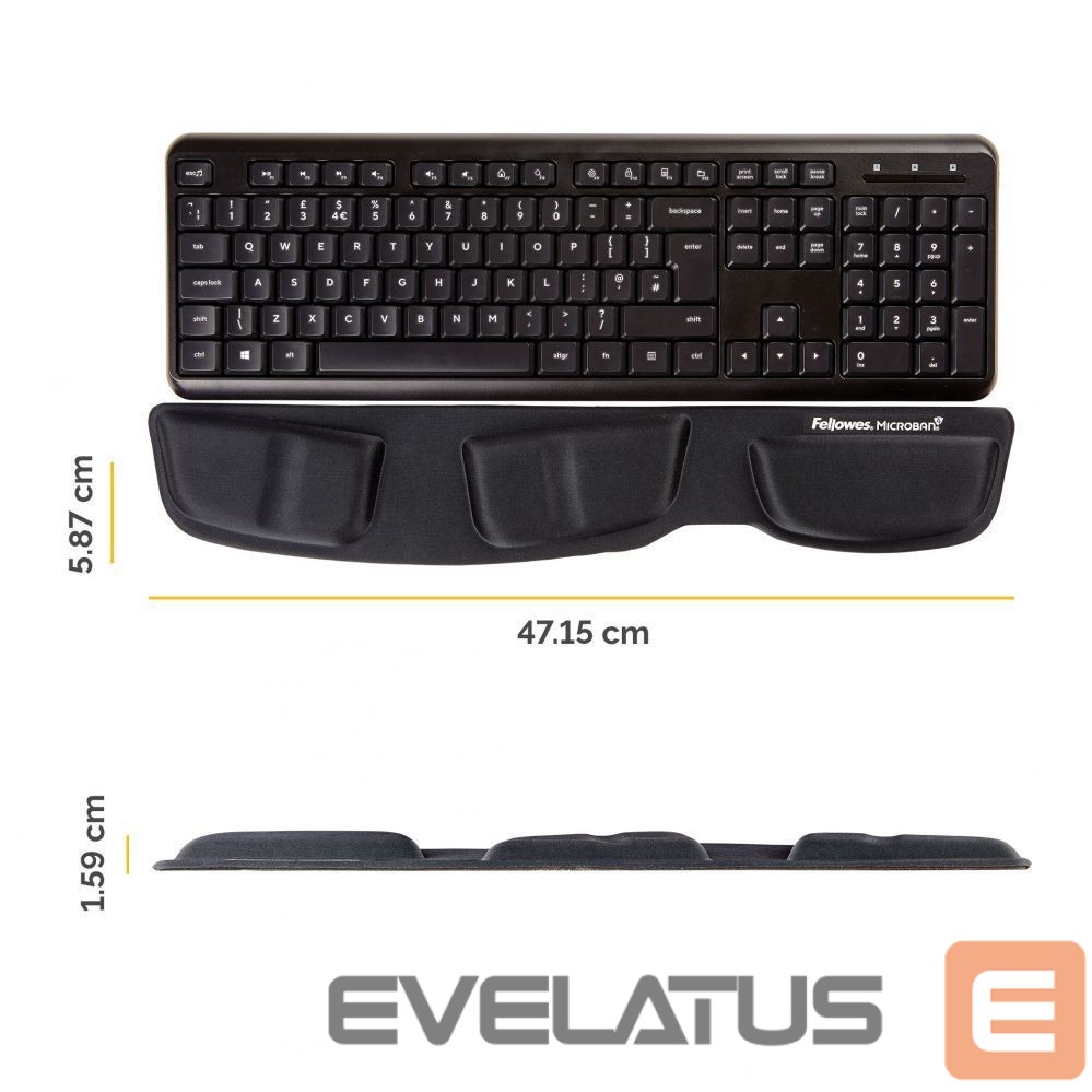Computer mouse Fellowes FABRIC - mousepad Health-V kayboard, black |