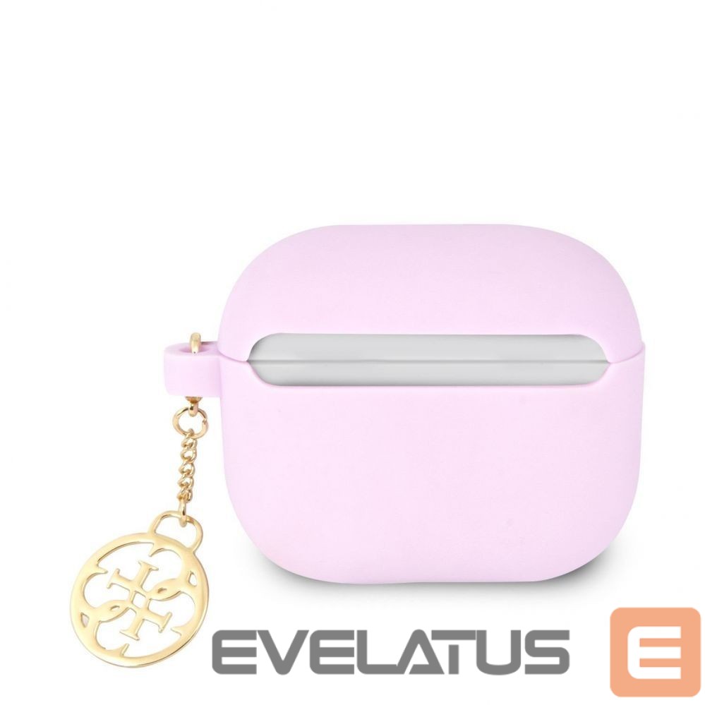 Headphone case Guess Apple Airpods 3 Charms Silicone Case Purple