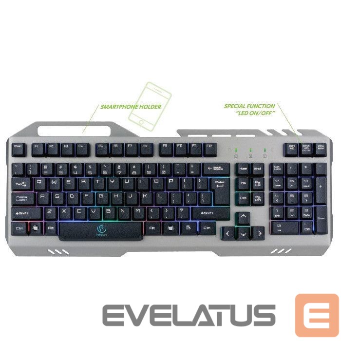 Computer keyboard Rebeltec Universal Gaming Keyboard Discovery Metal Grey