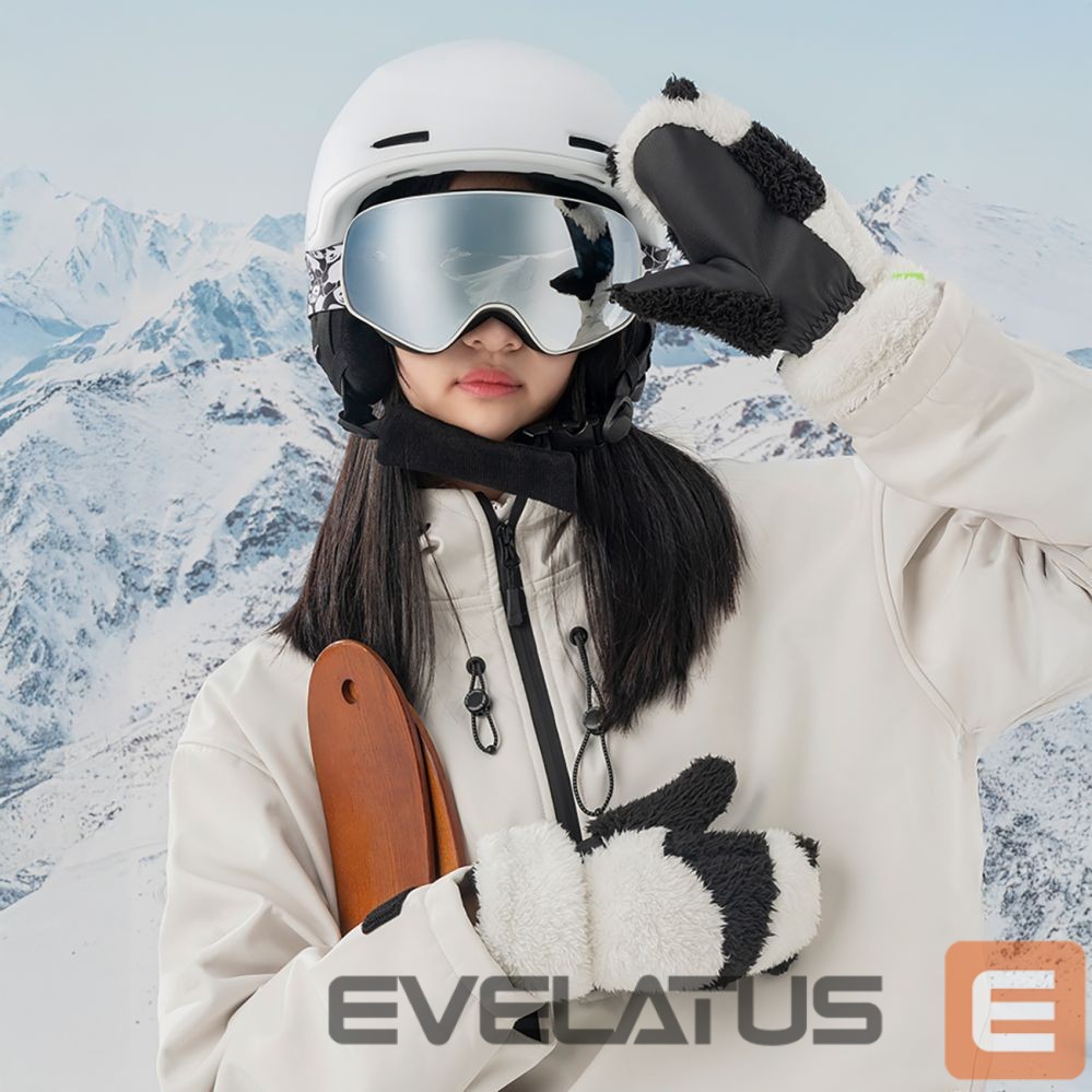 The others Qunature Qunature Panda Ski Gloves for Kids and Adults Size S - Black/White