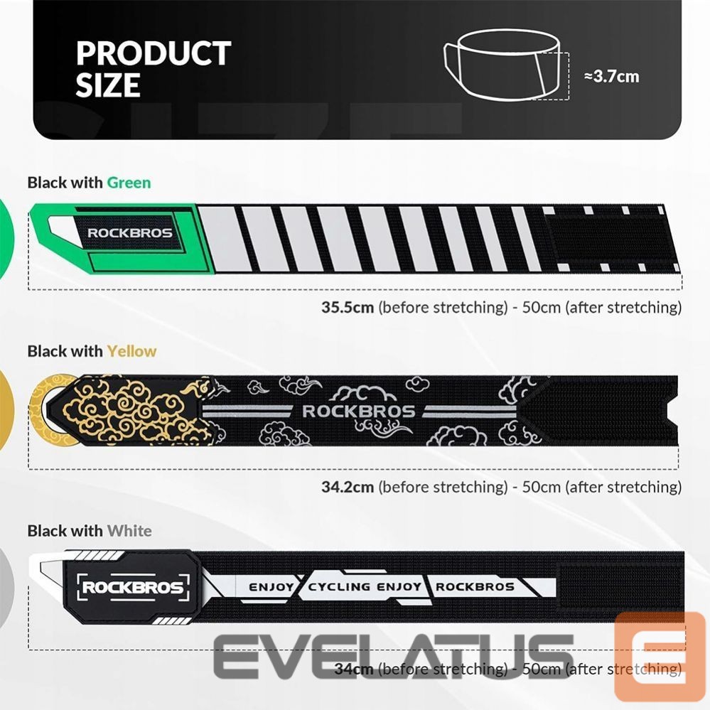 Bicycle accessory Rockbros Rockbros reflective tape 49210008001 - green