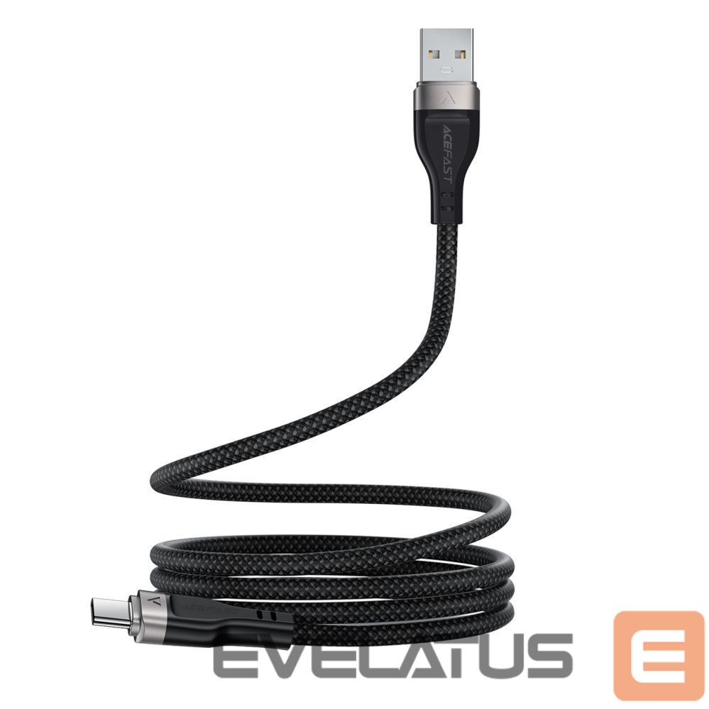 Cable Acefast Acefast C11-04 USB-A - USB-C 3A Cable 1.2m Magnetic Braid - Black
