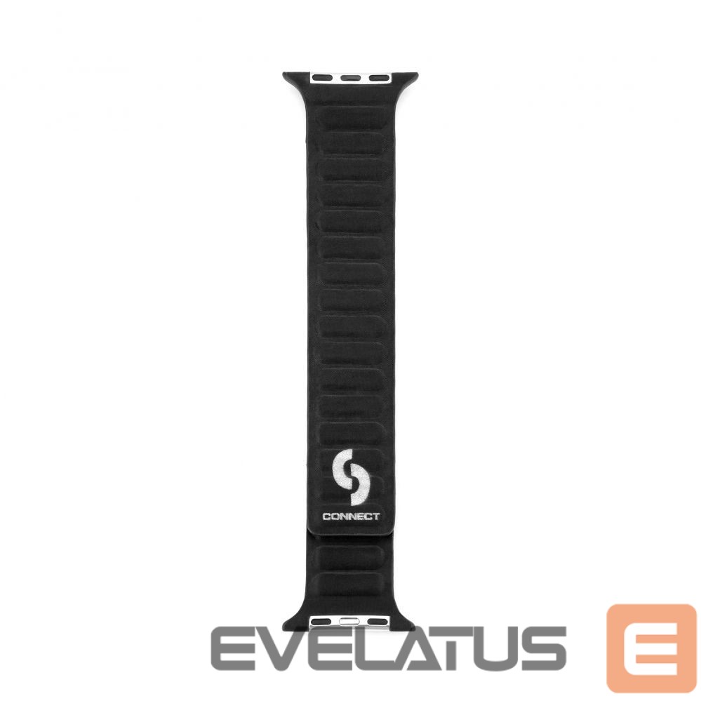 Strap Connect Watch 42/44/45mm Fine woven twill magnetic chain Watch Straps Black