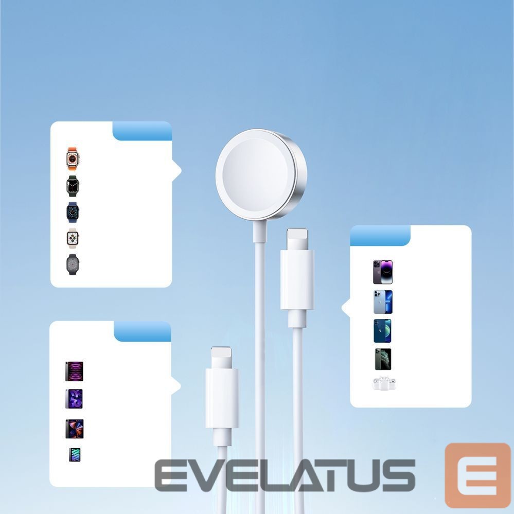 Strap Joyroom Joyroom S-IW007 3-in-1 cable USB-A magnetic charger - Lightning 1.2m - white