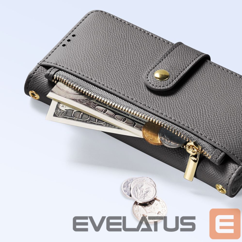 Back panel cover Dux Ducis Dux Ducis Lawa Leather Case for iPhone 16 - Gray