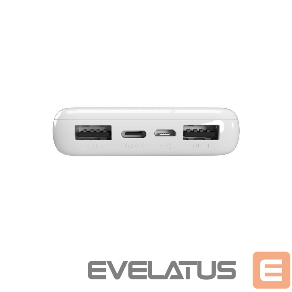 Power bank Puro Elektrik Powerbank Puro White 10000mAh 12W 2xUSB-A + USB-C - white