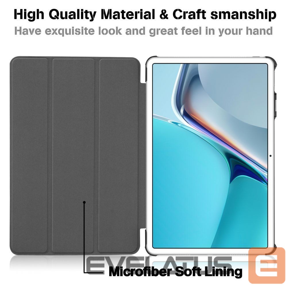 Book case iLike Galaxy Tab S9 FE Plus Tri-Fold Eco-Leather Stand Case Sky Blue