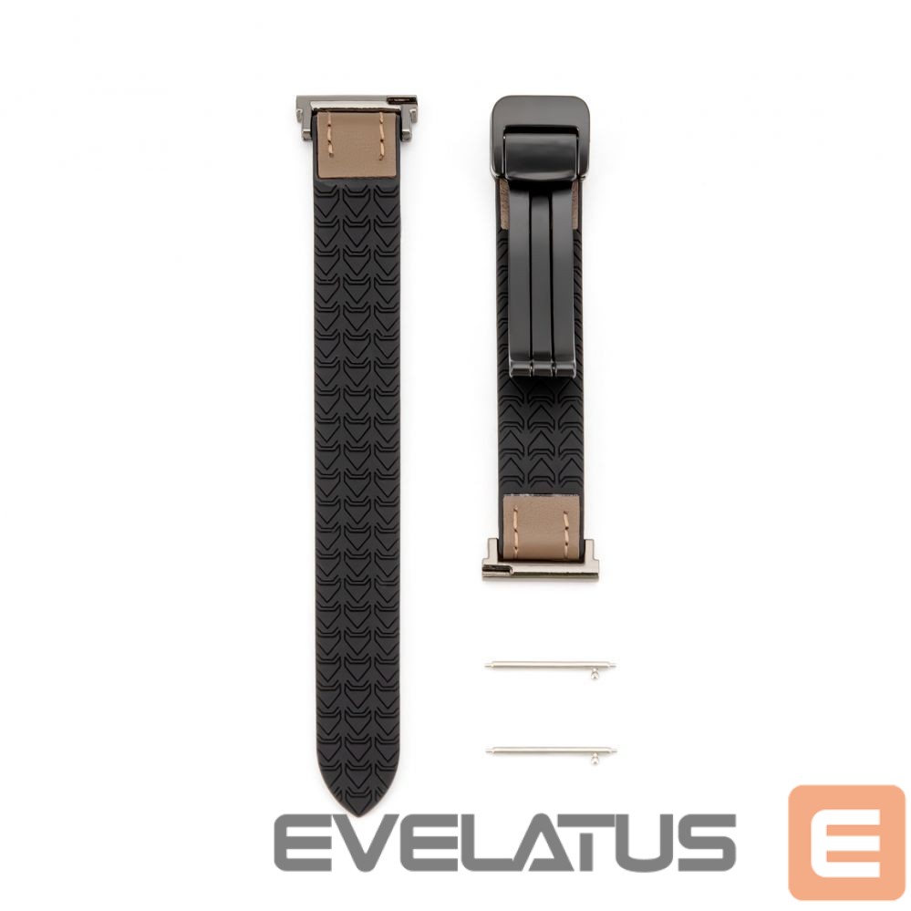 Strap Connect 22mm Silicone Leather Watch Strap with Magnetic Wine Red