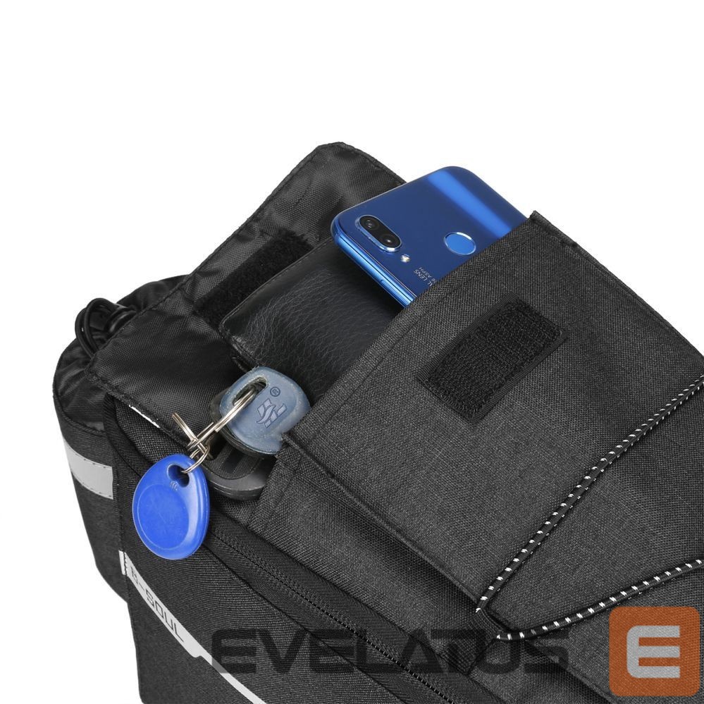 Bicycle accessory Hurtel WYA26Y0S Thermal Bike Pannier Bag with Shoulder Strap - Black