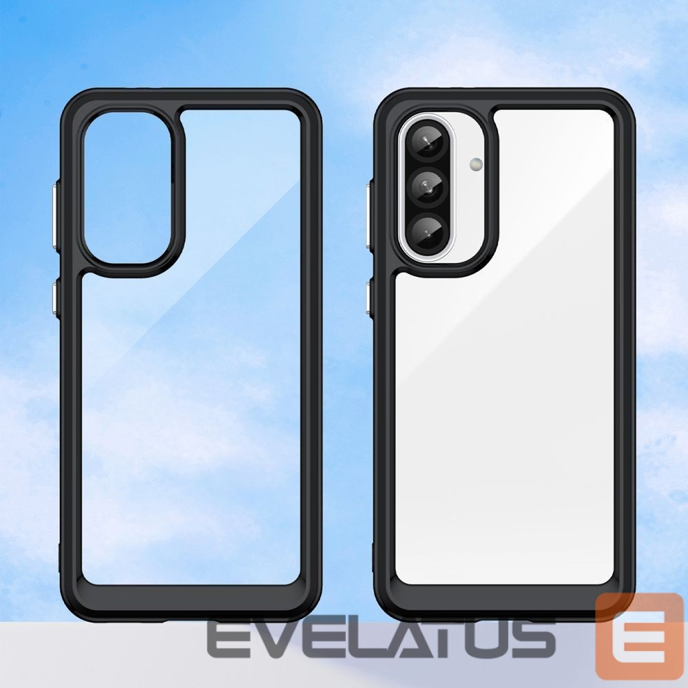 Back panel cover Hurtel Outer Space Case for Samsung Galaxy A26 Cover with Flexible Frame - Black