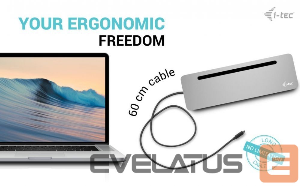 Computer accessories I-TEC I-TEC USB-C Metal Ergonomic 4K 3x Disply