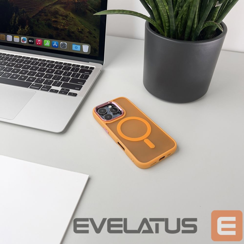 Back panel cover Wozinsky Wozinsky Fashion Case MagSafe for Samsung Galaxy S25 - orange